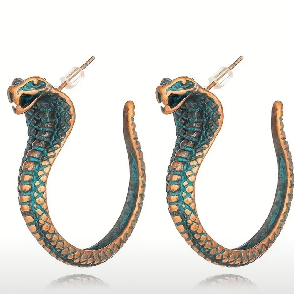 Snake Hoop Earrings